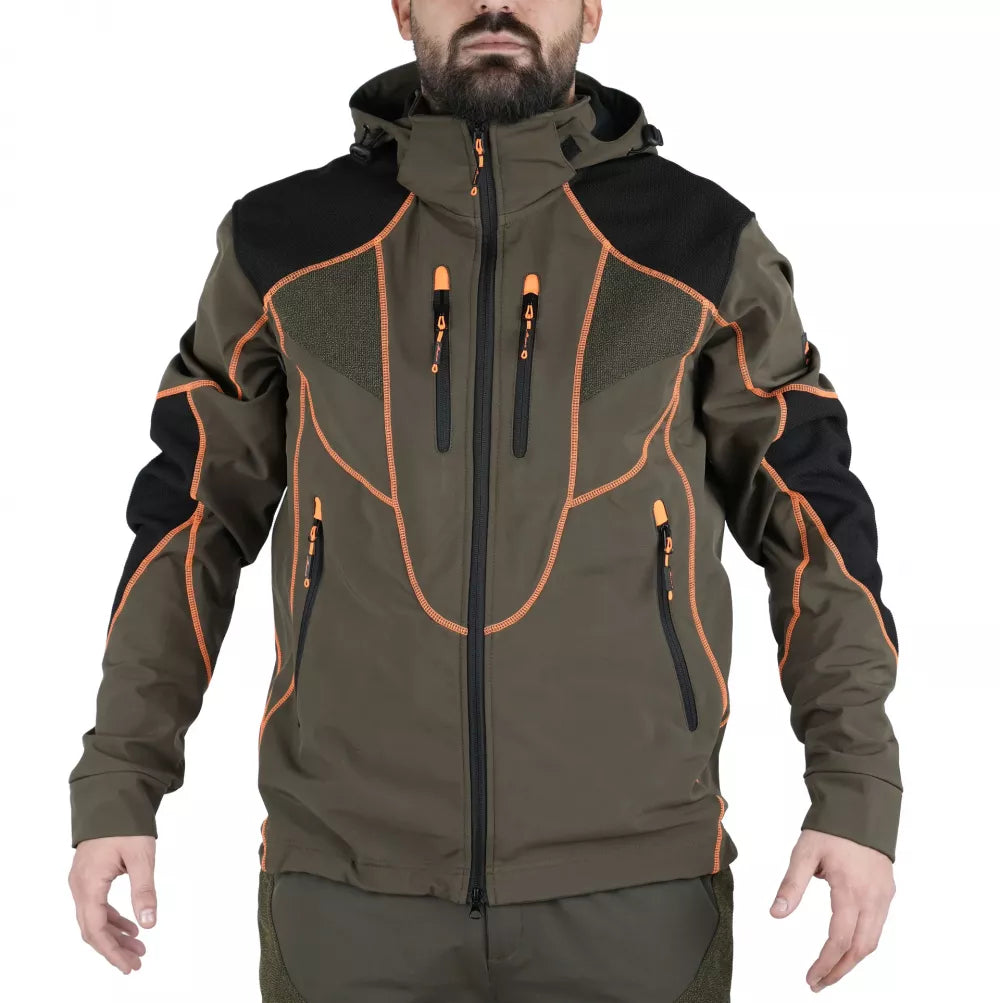 GIACCA MASSERIA VERDE ARANCIO FLUO